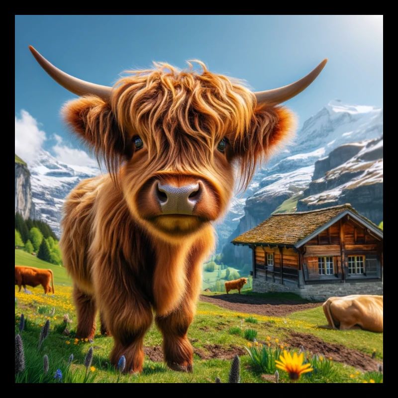 Vache Highland, encore plus mignonne et plus douce