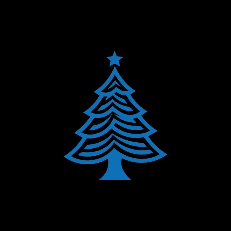 Arbre de Noël emblème simple pour Noël