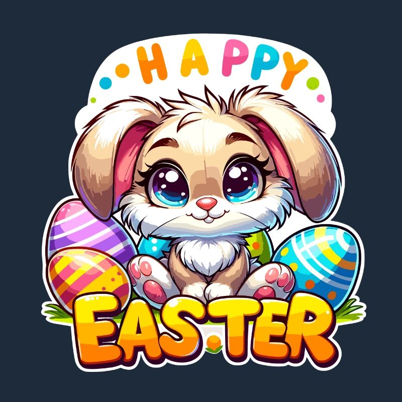 Happy Easter - Easter Bunny Illustration
