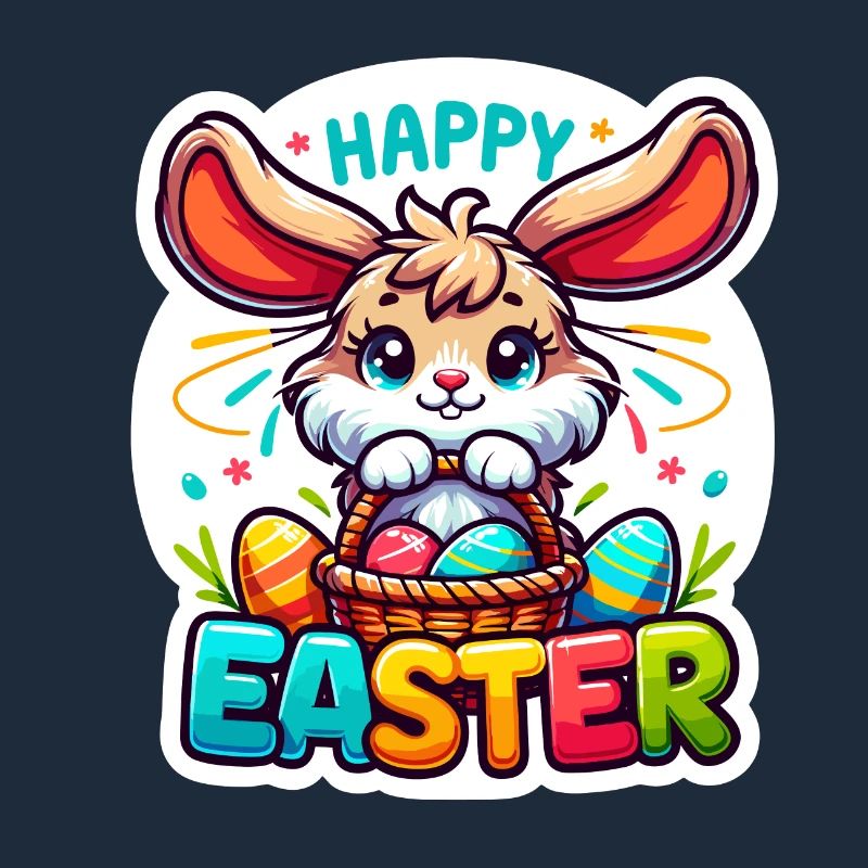 Happy Easter - Easter Bunny Illustration