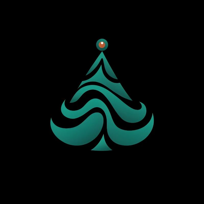 Tannenbaum Christbaum oder Weihnachtsbaum Emblem