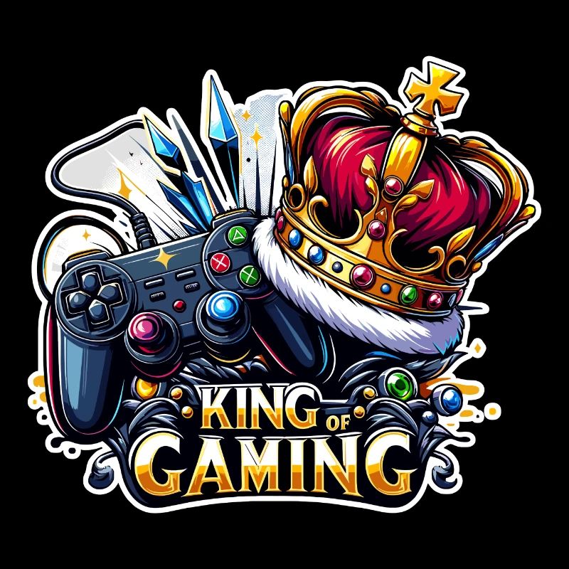 Roi du jeu - Illustration de la manette et de la couronne