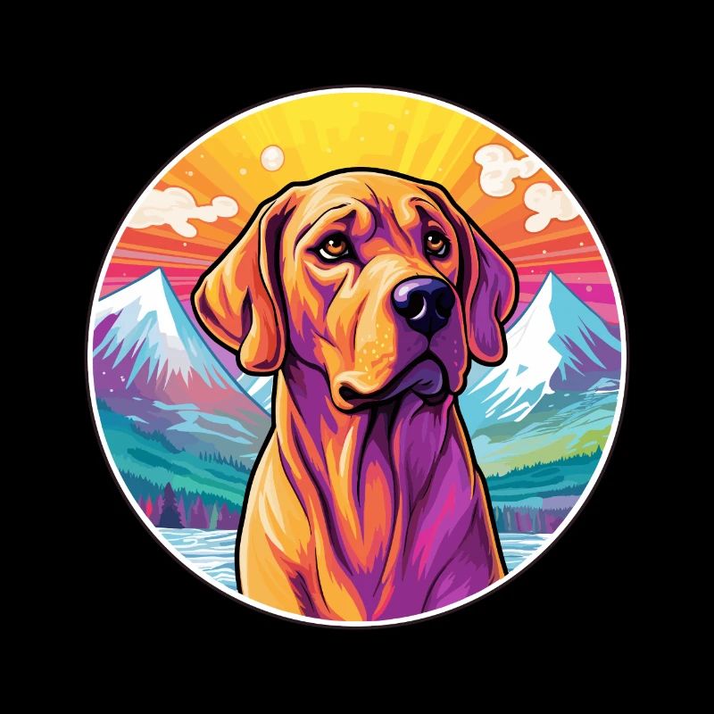 Rhodesian Ridgeback Dog Breed Cartoon Kawaii Water