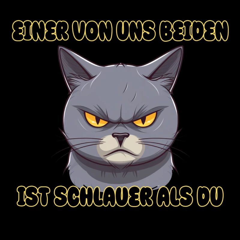 Katze - Einer von und beiden ist schlauer als du