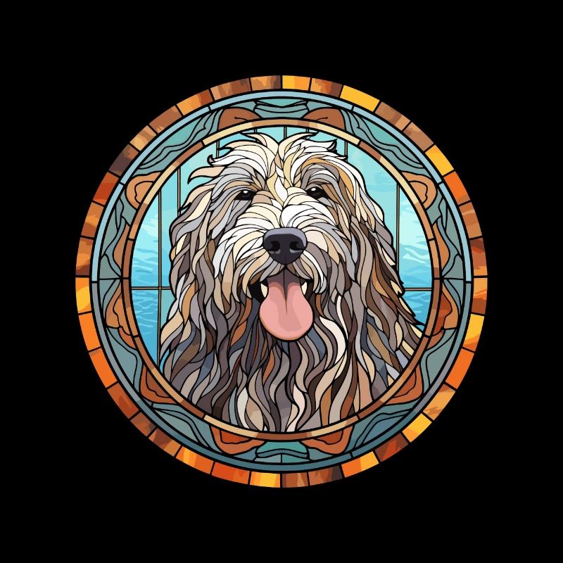 Bergamasco Schäferhund Hunderasse Buntglas Farbe