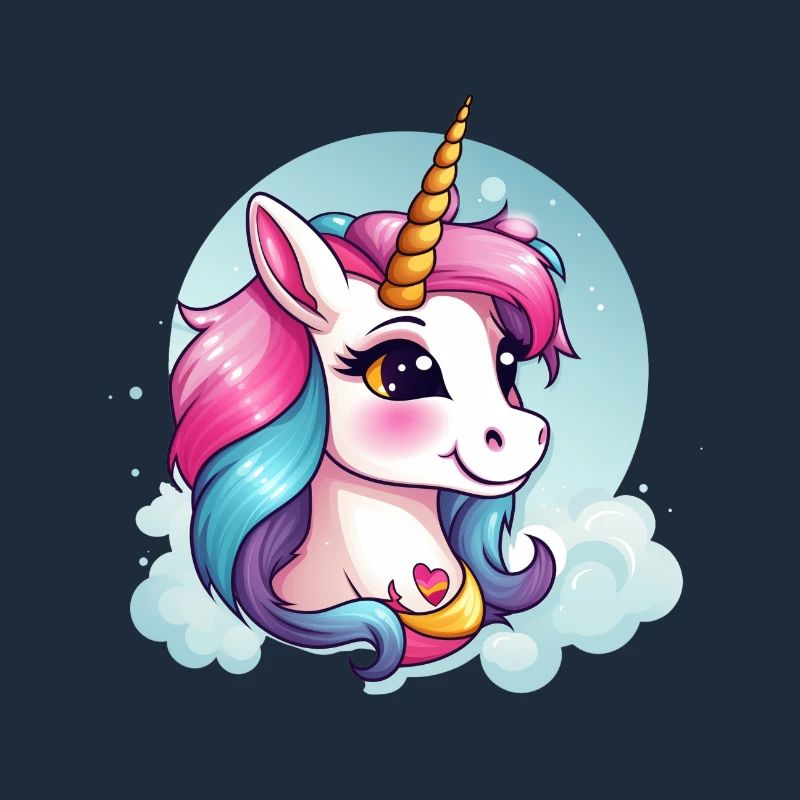 Fröhliches Einhorn Kinder Logo