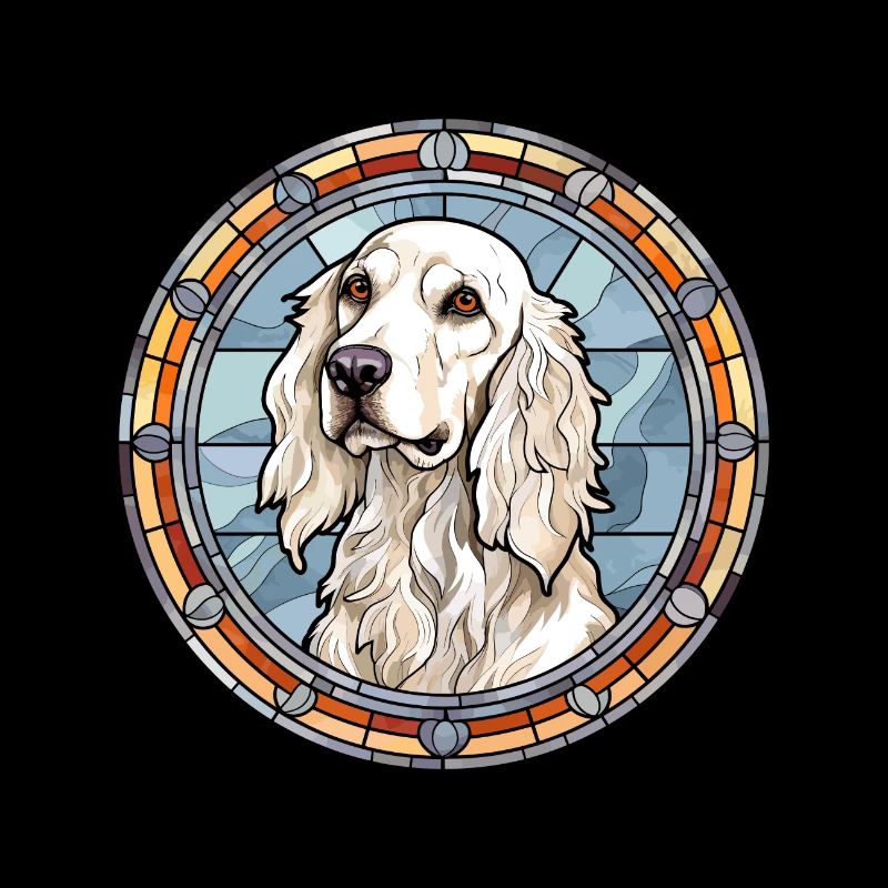 Englischer Setter Hund Rasse Buntes Glas Bunt Wa