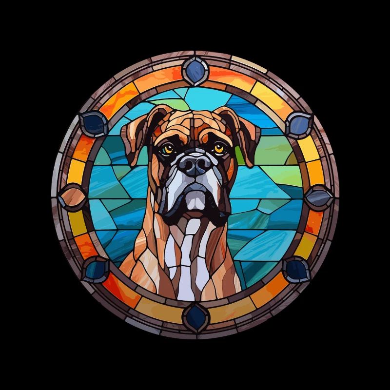 Deutsche Boxer Hund Rasse Bunt Glas Bunt Wate