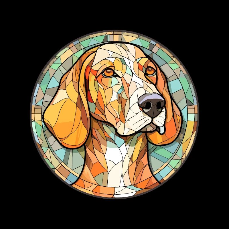 Litauische Jagdhunderasse Buntglas Bunt