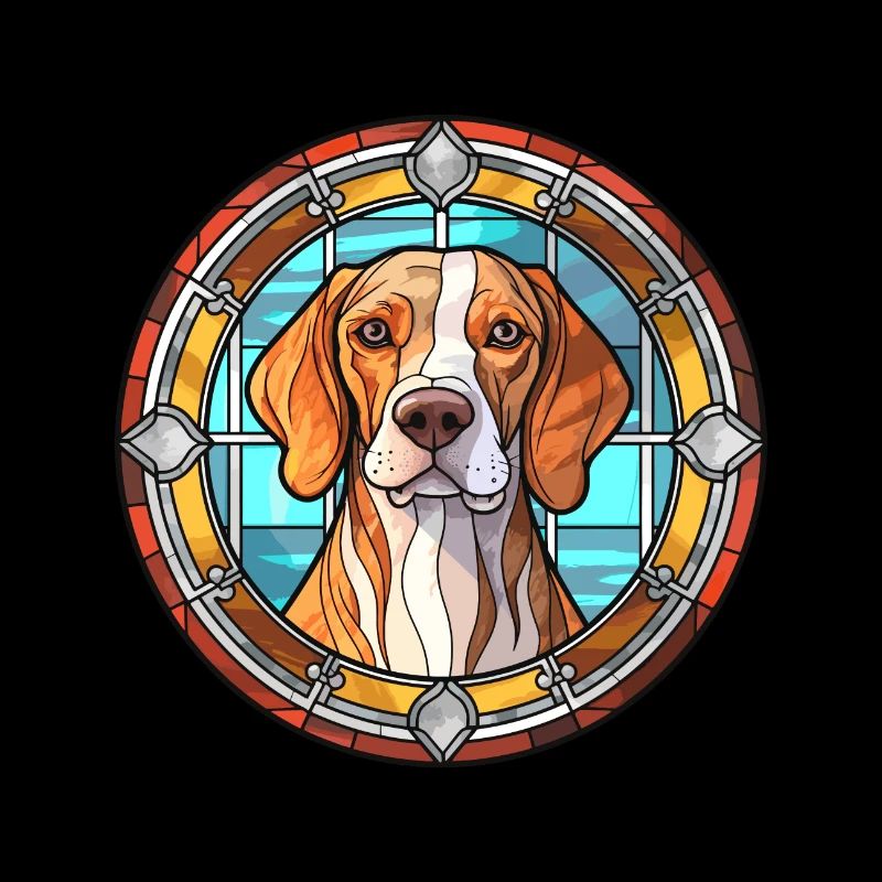 Moskauer Wachhund Rasse Buntes Glas Buntes W
