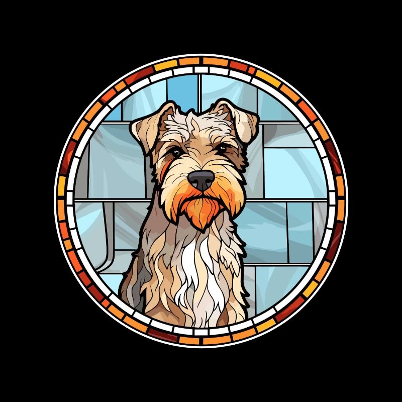 Sporting Lucas Terrier Hunderasse Buntglas Col