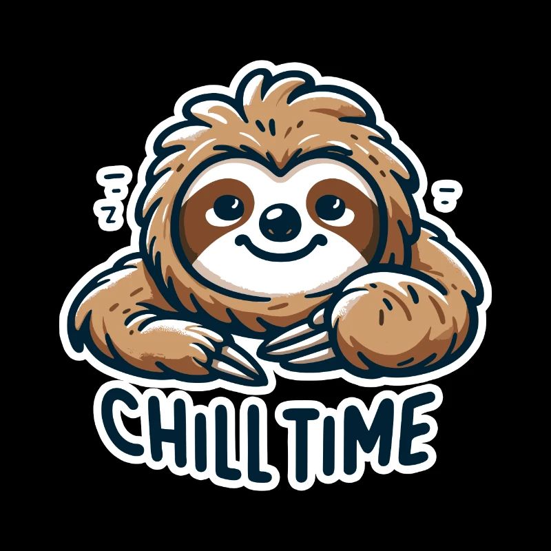 Chill Time - Faultier Illustration