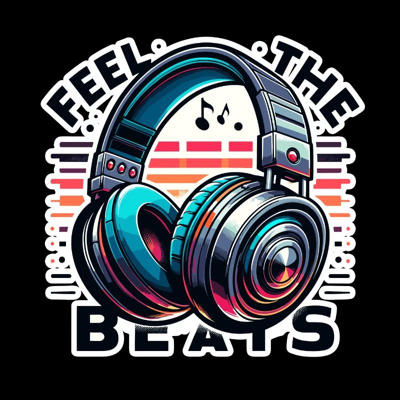Ressentez les rythmes - Illustration d'un casque