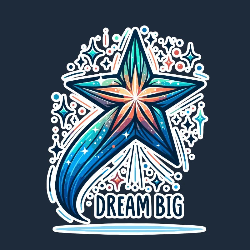 Dream Big - Shooting Star Illustration