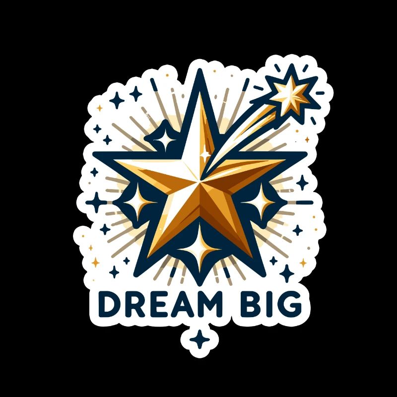 Dream Big - Sternschnuppe Illustration
