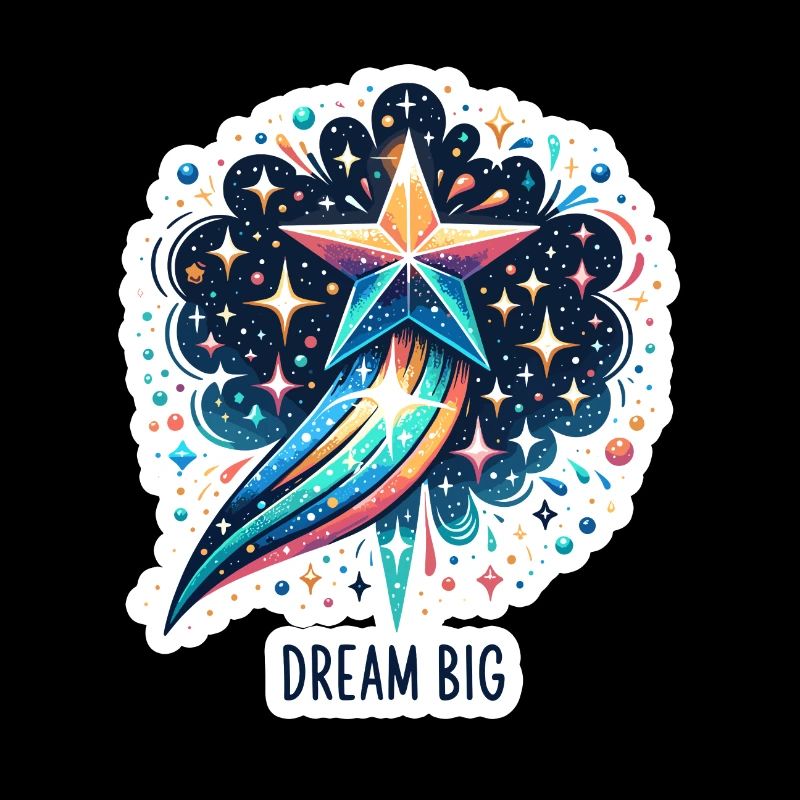 Dream Big - Sternschnuppe Illustration
