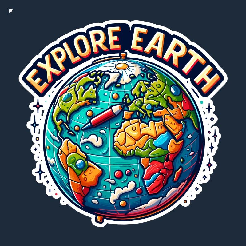 Explore Earth - Erde Illustration