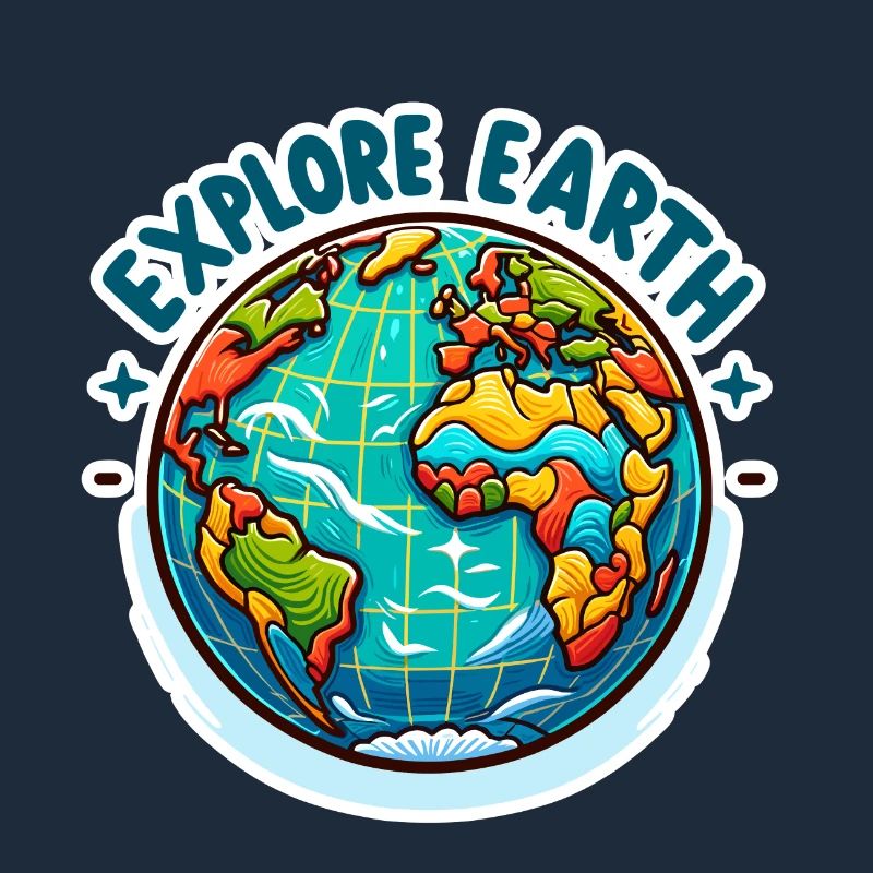 Explore Earth - Erde Illustration