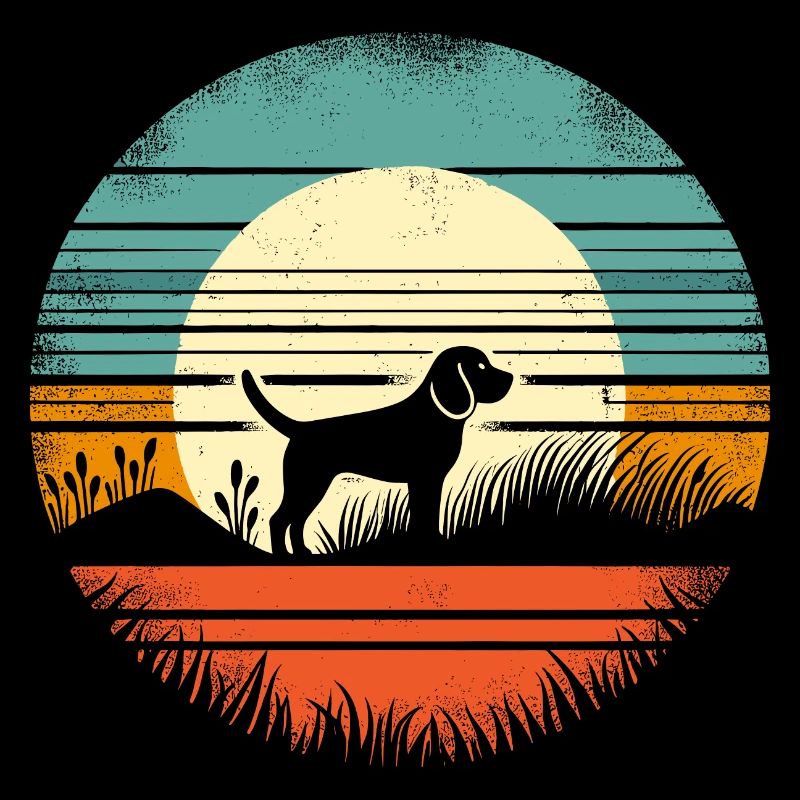 Vintage Sunset Beagle