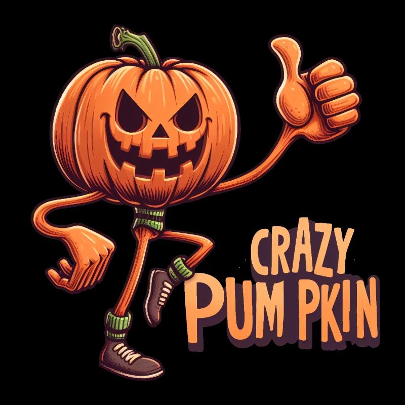 Crazy Veggies: Pumpkin in Sport Outfit