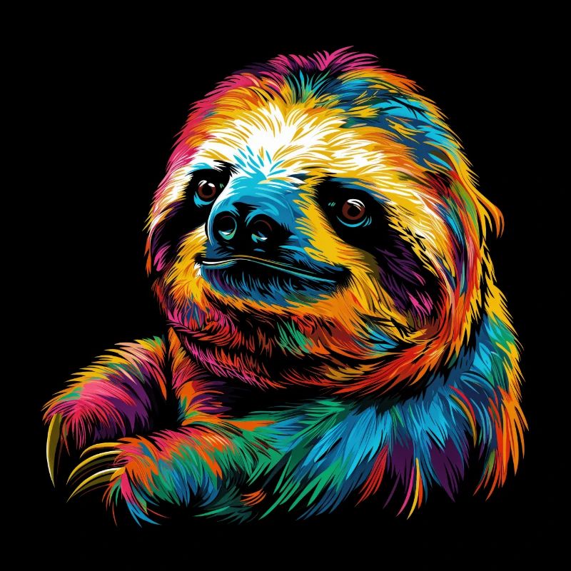 Sloth pop art