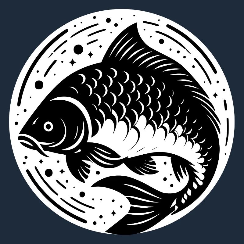 Carp creative black and white