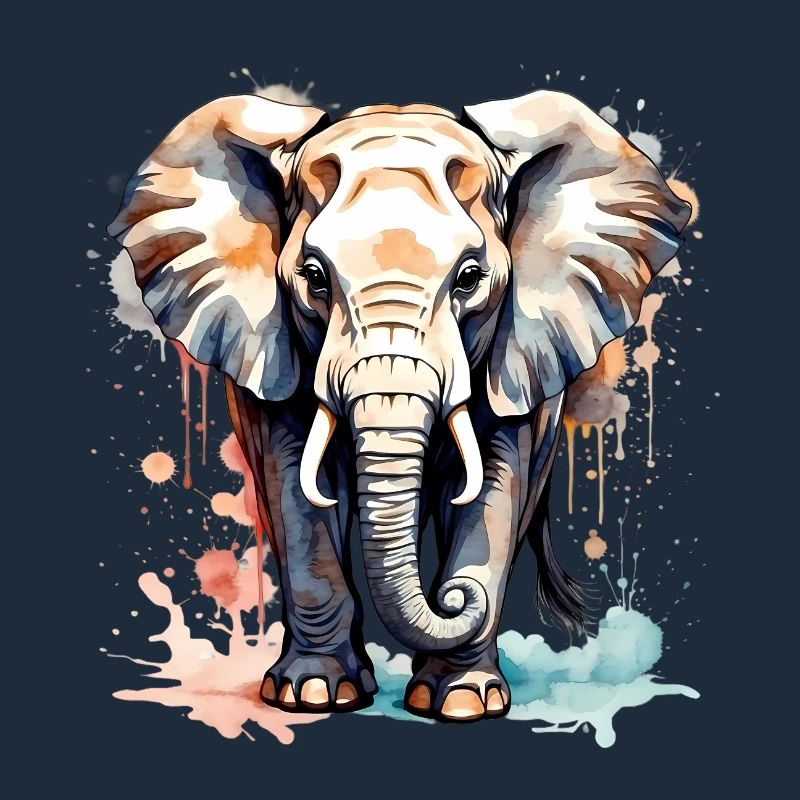 Éléphant en couleurs