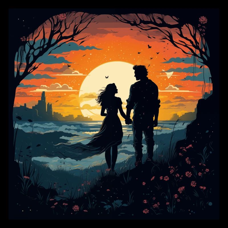 sunset couple