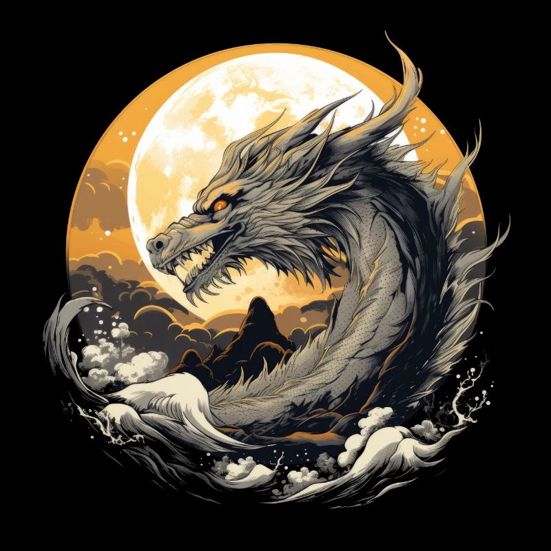 Dragon de lune dorée