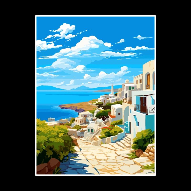 Serifos Grèce Décoration Vintage Affiche De Voyage