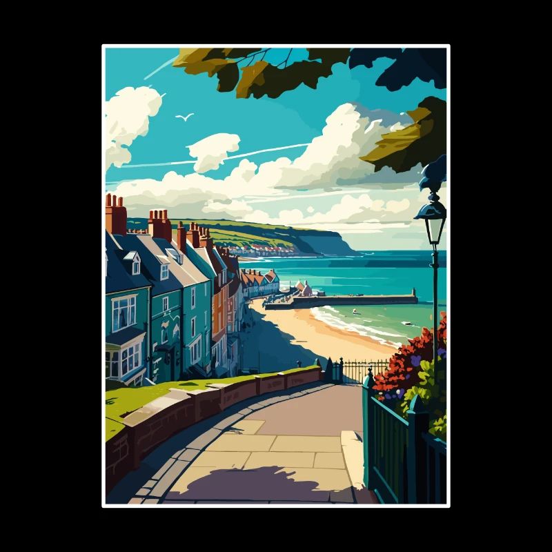 Lyme Regis Angleterre Vintage voyage affiche Souvenir