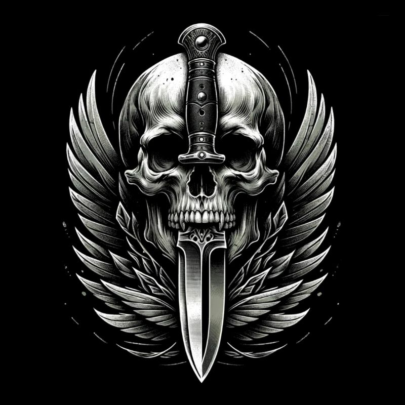 Winged Victory: Skull Crowned with Dagger
