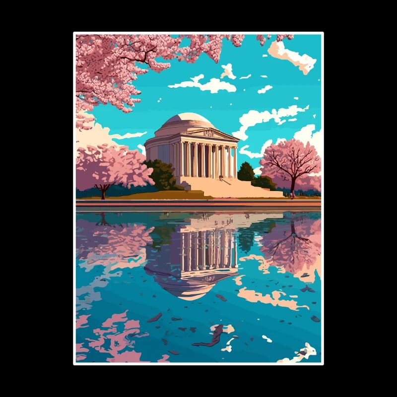 Jefferson Memorial Gedenkmauer Washington Dc