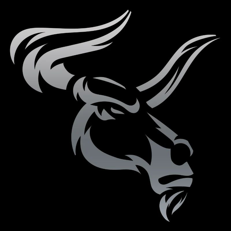 Stier Stierkopf Kopf Logo Steak Beast Gym Horn