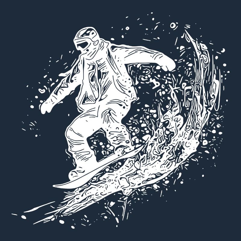 Snowboarding Ride Snowboard Deep Snow Style