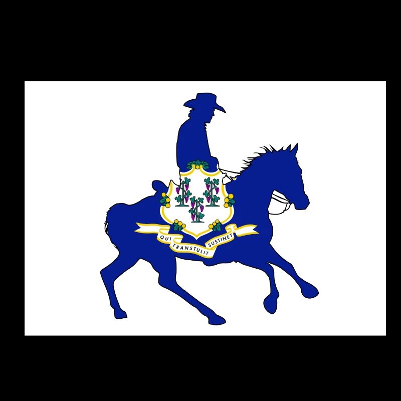 Connecticut State Flag Cowboy