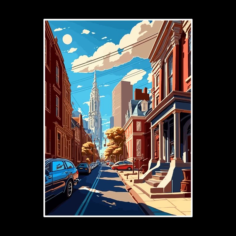Philadelphie Pennsylvanie Vintage affiche de voyage