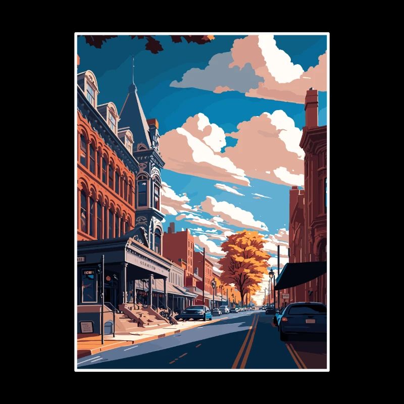 Affiche de voyage du comté de Lancaster en Pennsylvanie