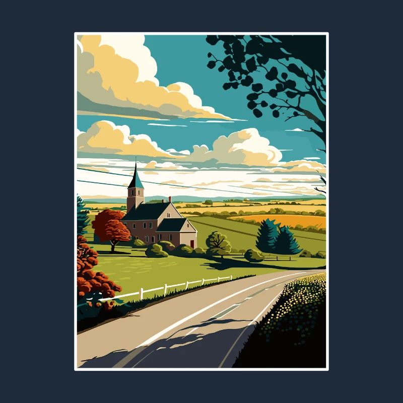 Affiche de voyage du comté de Lancaster en Pennsylvanie