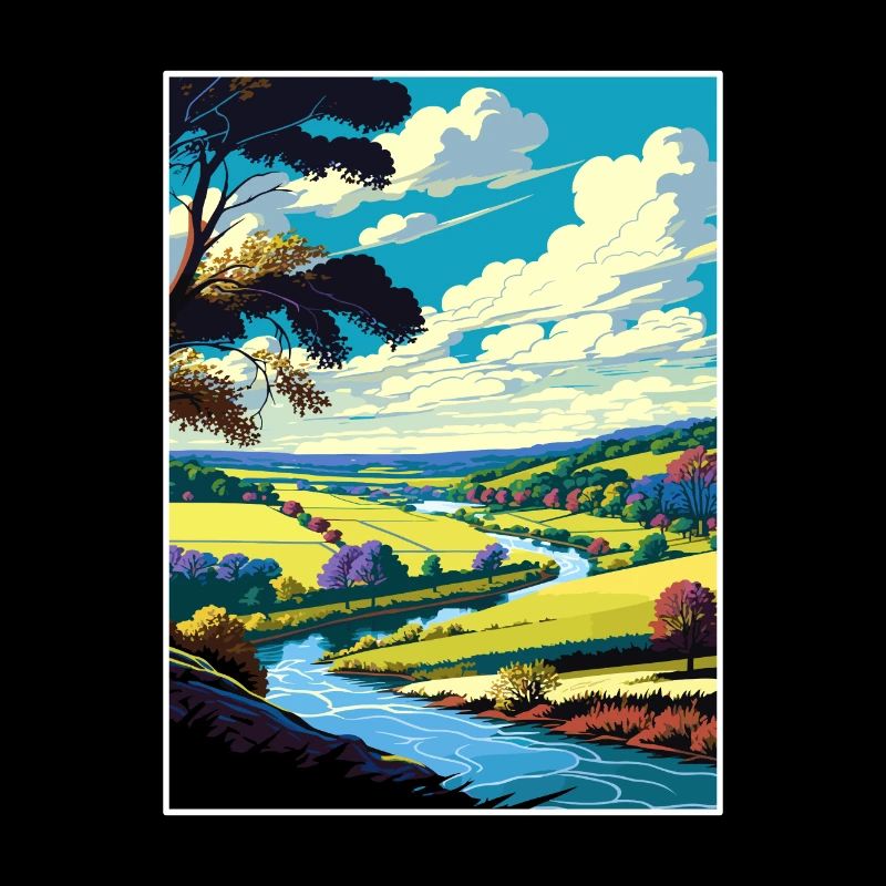 Brandywine Valley Pennsylvanie affiche de voyage