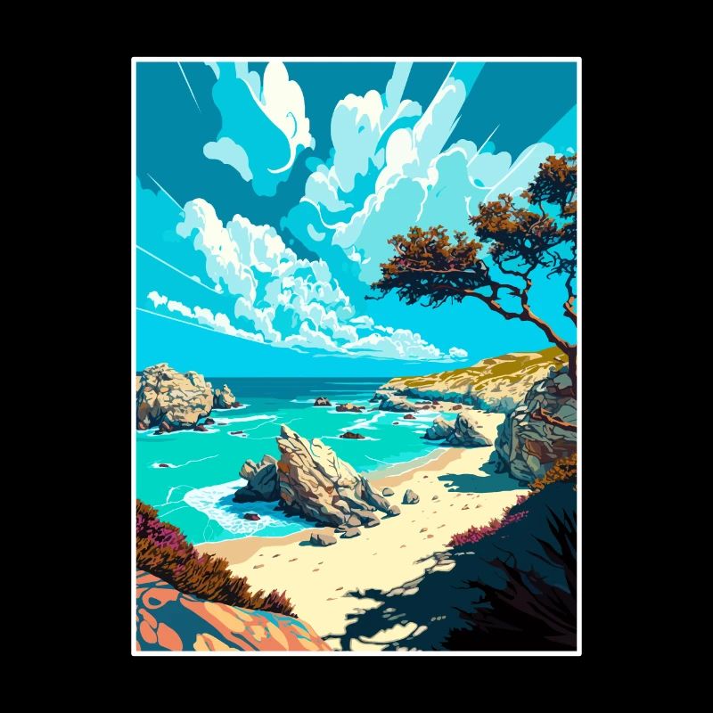 Garrapata State Park Kalifornien Reiseposter