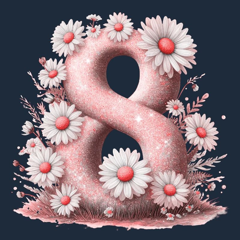 Nr. 8 eit digitale Hintergrundnummer Vektorzeichen Tal