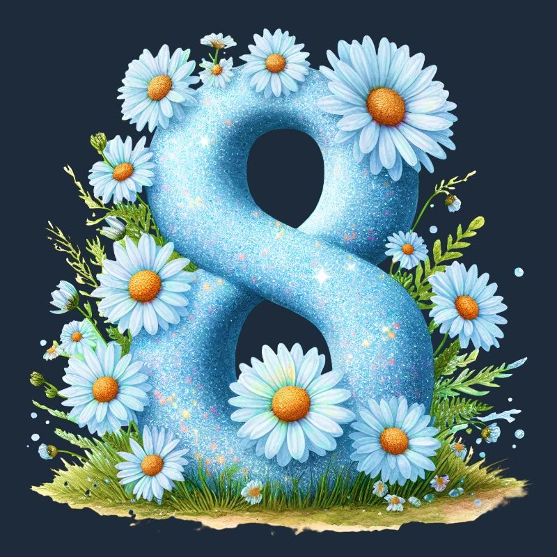 Nr. 8 eit digitale Hintergrundnummer Vektorzeichen Tal