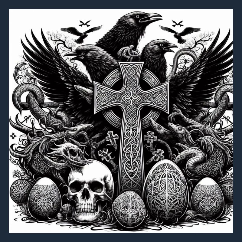 Gothic Easter themed art