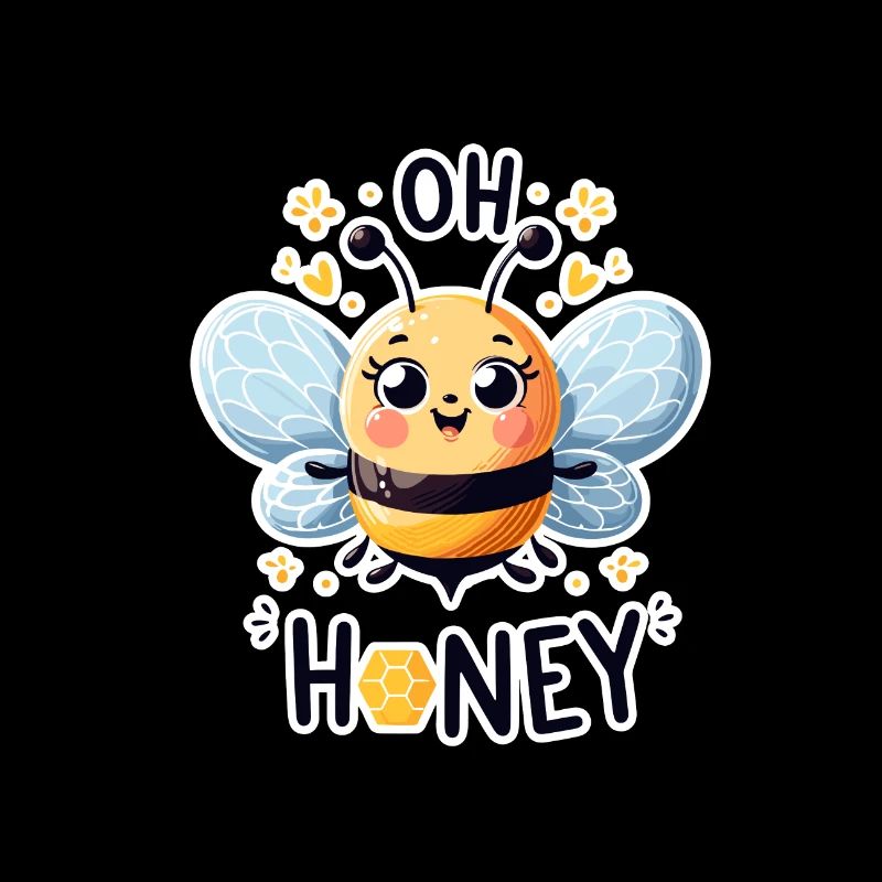 Oh miel - Illustration d’abeilles