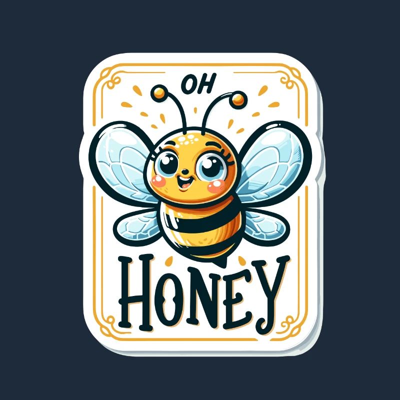 Oh Honey - Bees Illustration