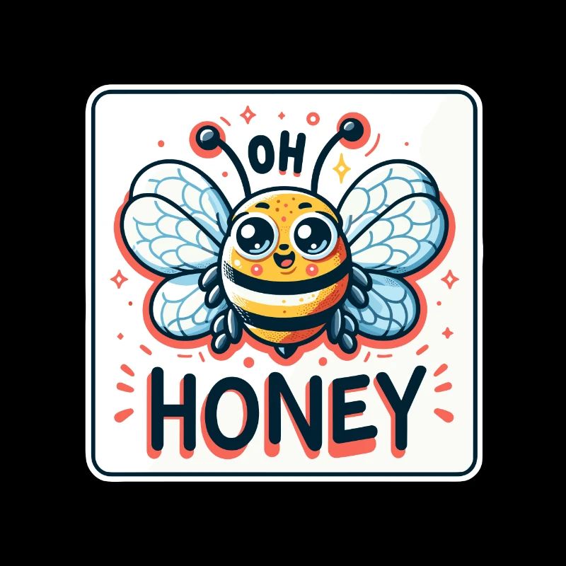 Oh Honey - Bees Illustration