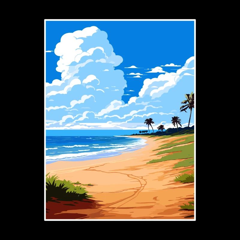 Four Mile Beach Australien Vintage-Reiseposter
