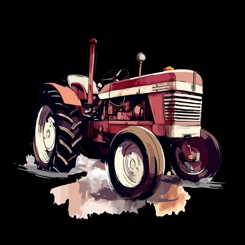 Roter Oldtimer-Traktor