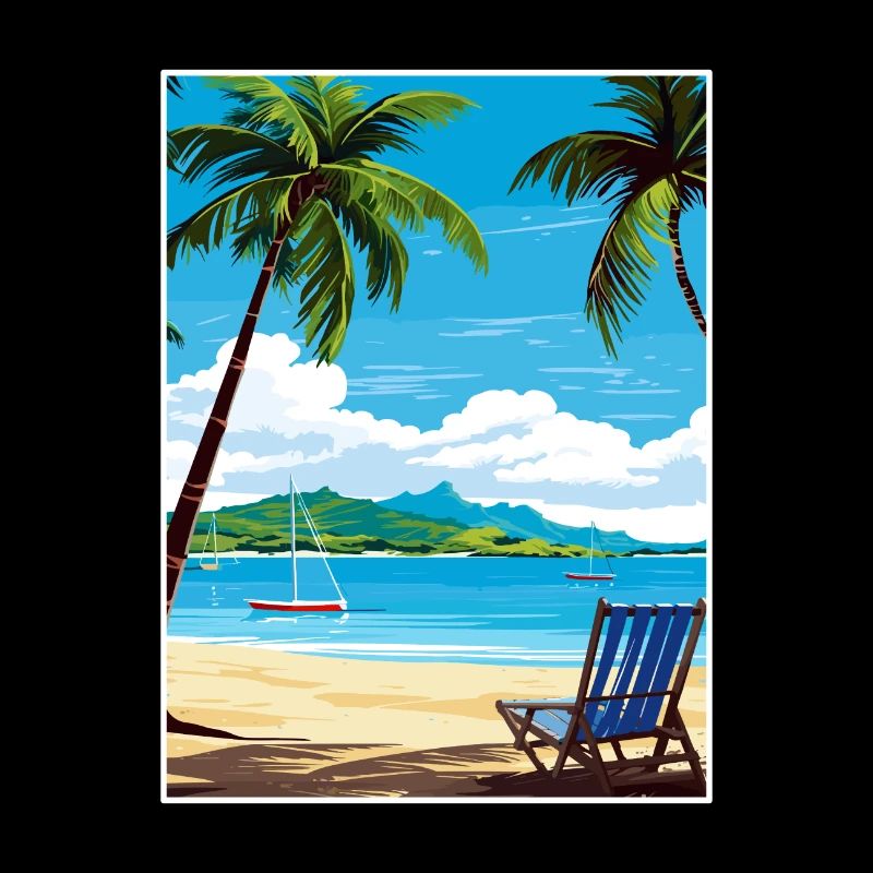 Antigua-et-Barbuda Affiche de voyage dans les Caraïbes